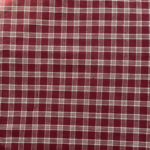 Load image into Gallery viewer, Cotton Towel - Maroon Large Window Pane
