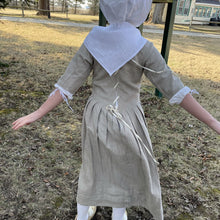 Load image into Gallery viewer, Natural Linen Back Laced Gown back