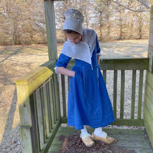Load image into Gallery viewer, 18th Century Children's Back Laced Gown, Linen Dark Blue