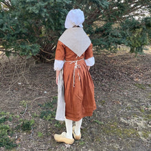 Load image into Gallery viewer, 18th Century Children's Back Laced Gown, Medium Brown Back