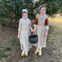 Load image into Gallery viewer, 18th Cntury Children's Back Laced Gowns, Linen