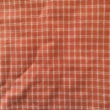 Load image into Gallery viewer, Cotton Towel, Rust small window pane.