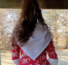 Load image into Gallery viewer, White Neckerchef, cotton, back view