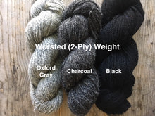 Load image into Gallery viewer, Bartlett 100% wool yarn, Stocking (Sports) weight in in dyed Grays.
