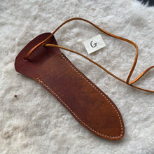 Load image into Gallery viewer, Leather Knife Sheath &quot;G-Large&quot; Saddle Color
