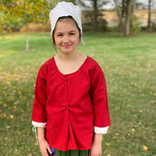 Load image into Gallery viewer, Short Gown, Front. 18th Century Girls Clothing.