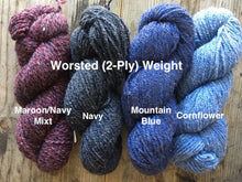 Load image into Gallery viewer, Bartlett 100% wool yarn, 2 ply in Blue colors