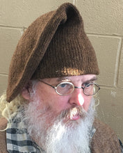 Load image into Gallery viewer, double toque knit from warm brown wool yarn