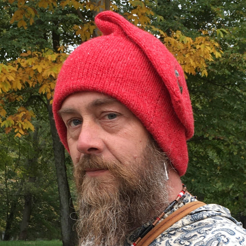 Double Toque in Red for the 18th Century. 