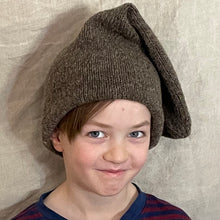Load image into Gallery viewer, wool double toque in child size, color bark, hat