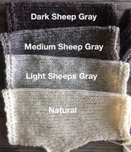 Load image into Gallery viewer, mitts in natural sheep colors, natural sheep gray.
