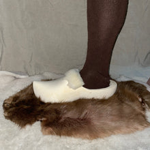 Load image into Gallery viewer, Stocking, feet, brown, woodenshoe, knee sock, thigh high, adult, heavy weight, wool

