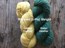 Load image into Gallery viewer, 100% wool yarn, 2 ply yellow and green colors
