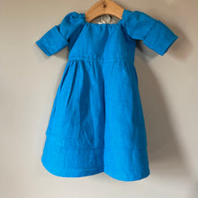 Load image into Gallery viewer, Baby Dress, 2T, blue Linen, Revolutionary War
