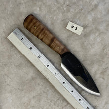 Load image into Gallery viewer, Jeff White Knife #3, Bush with a Curly Maple Handle.
