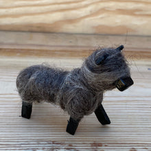 Load image into Gallery viewer, Small dark colored toy sheep, handmade
