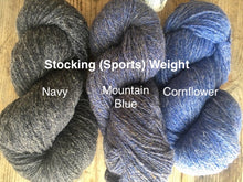 Load image into Gallery viewer, Bartlett 100% wool yarn, Stocking (Sports) weight in in Blues
