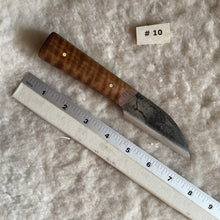 Load image into Gallery viewer, Jeff White Knife #10, Sheep Foot - Sailor with a Curly Maple Handle.
