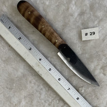 Load image into Gallery viewer, Jeff White Knife #29, Sloyd with a Curly Maple Handle.
