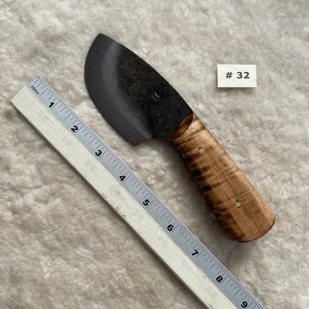 Jeff White Knife #32 with Curly Maple Handle.