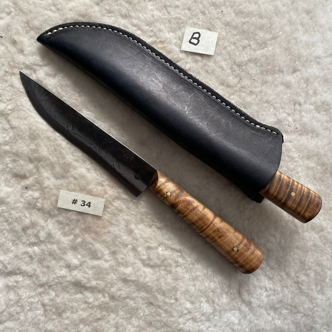 Jeff White Knife #34 and Leather Knife Sheath 