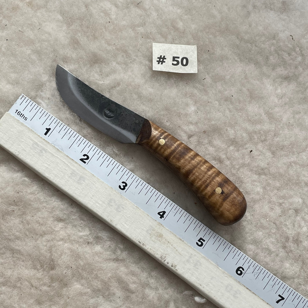 Jeff White Knife #50 with Curly Maple Handle
