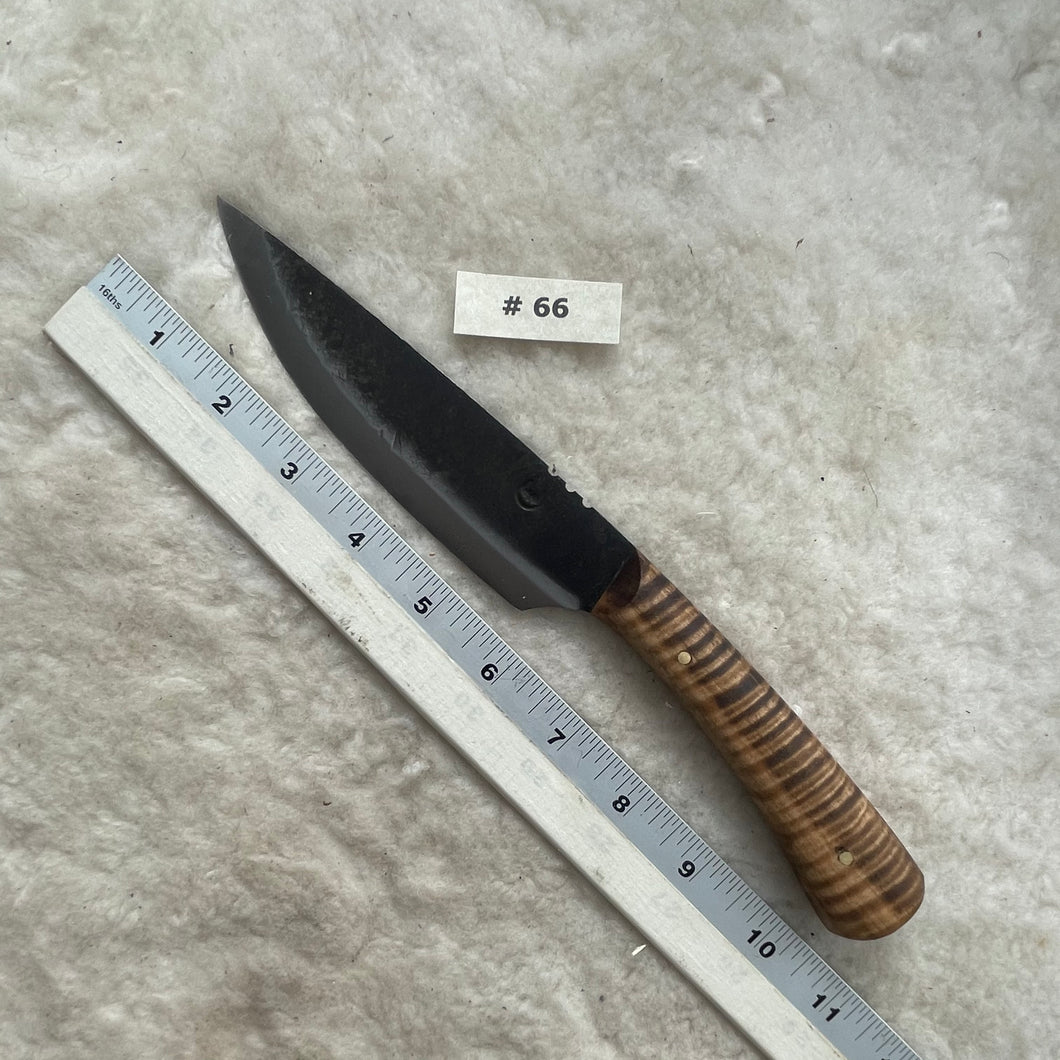 Jeff White Knife #66 (Frontier with Curly Maple Handle)